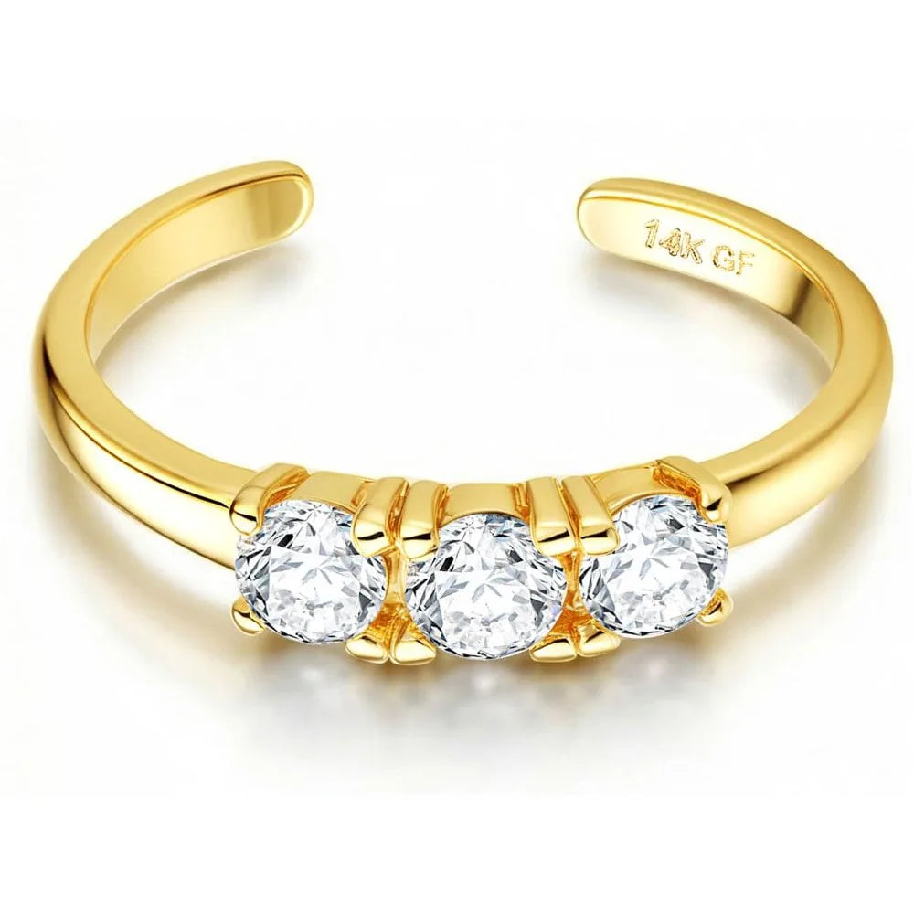 Gold-tone toe ring, Style 3