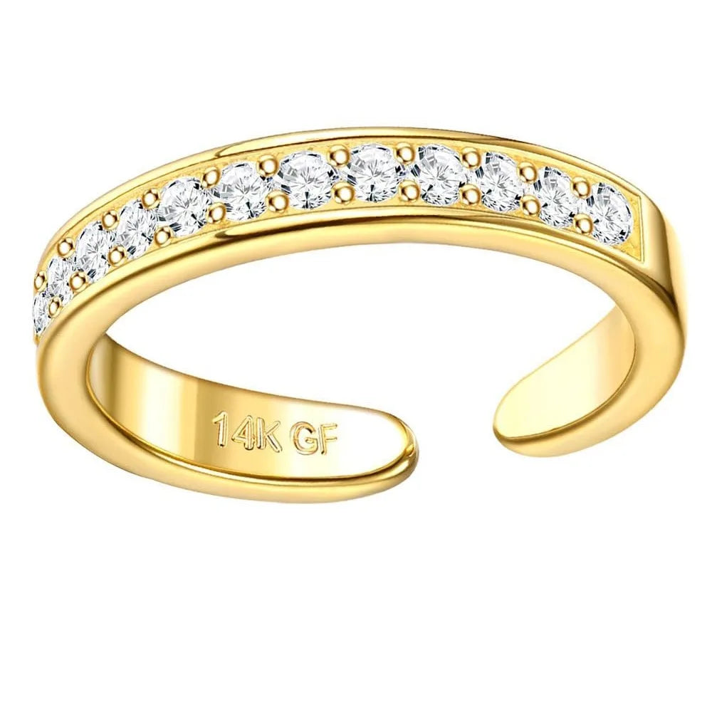 Gold-tone toe ring, Style 4
