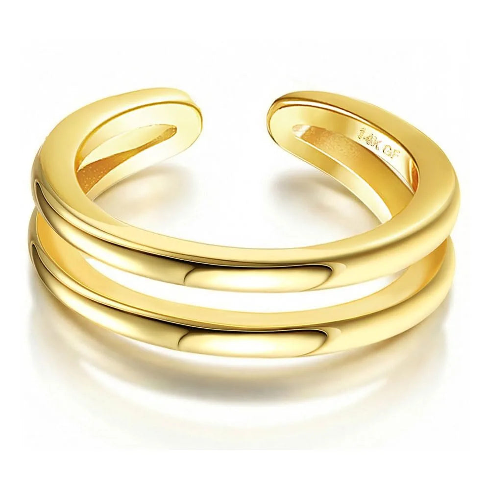 Gold-tone toe ring, Style 1