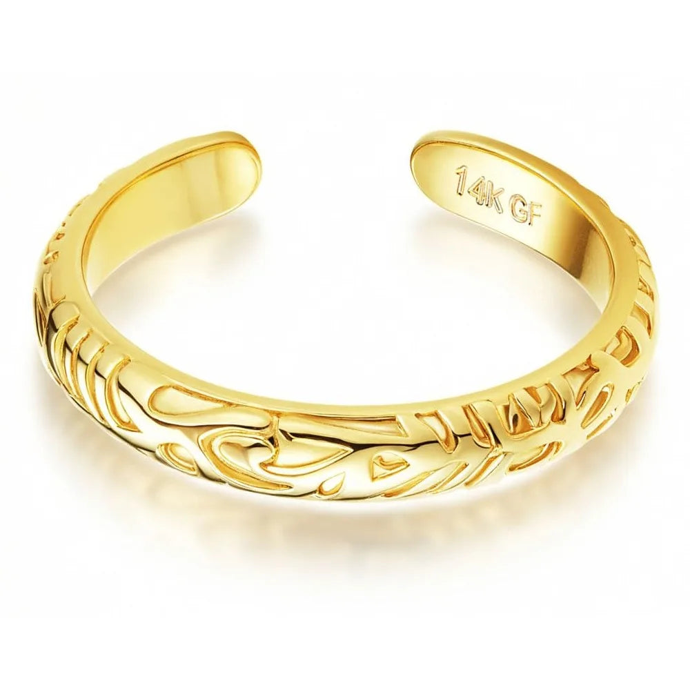 Gold-tone toe ring, Style 10